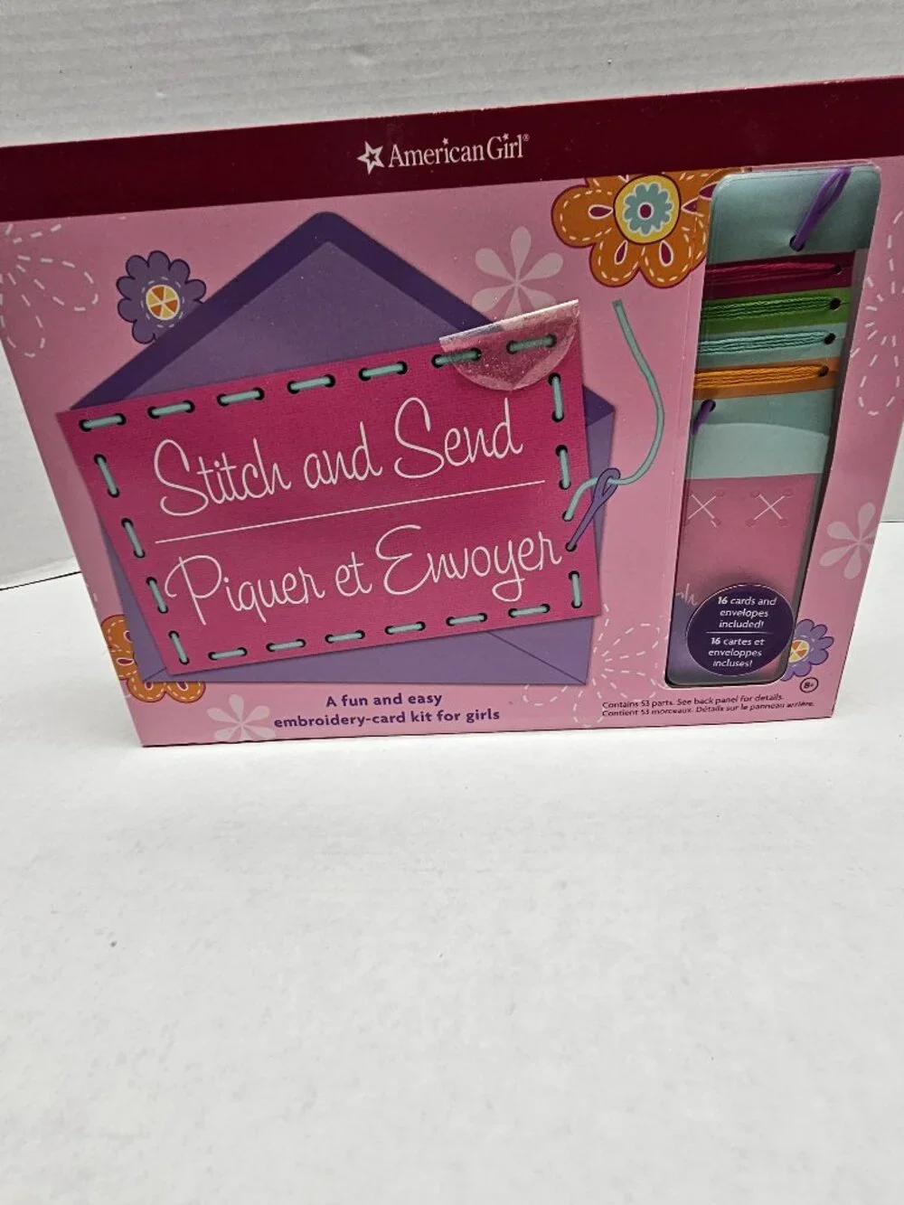 New American Girl Doll Activity Book Art Kit Create Stitch Send Card Embroidery